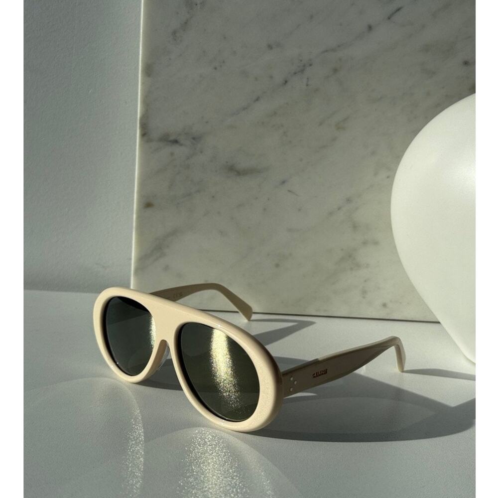 NEW Celine CL40300U Apres Ski Aviator Ivory Sunglasses